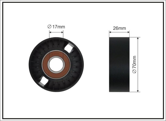 Tensioner Pulley, V-ribbed belt - 500199 SC CAFFARO
